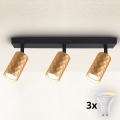 Brilagi - Spot LED RGBW reglabil SELE DIAMANT 3xGU10/4,8W/230V 3000K auriu + telecomandă