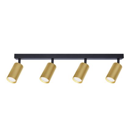 Brilagi - Spot LED RGBW reglabil SELE GOLDEN 4xGU10/4,8W/230V 3000K negru/auriu + telecomandă