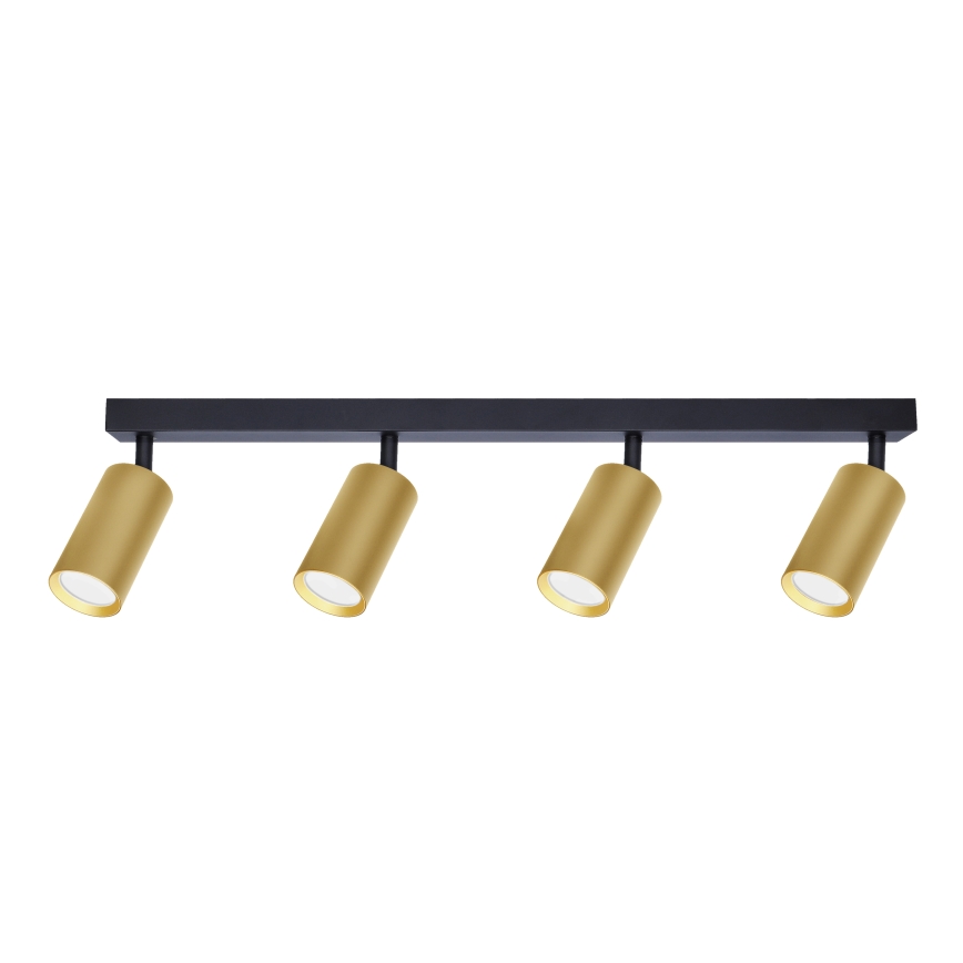 Brilagi - Spot LED RGBW reglabil SELE GOLDEN 4xGU10/4,8W/230V 3000K negru/auriu + telecomandă