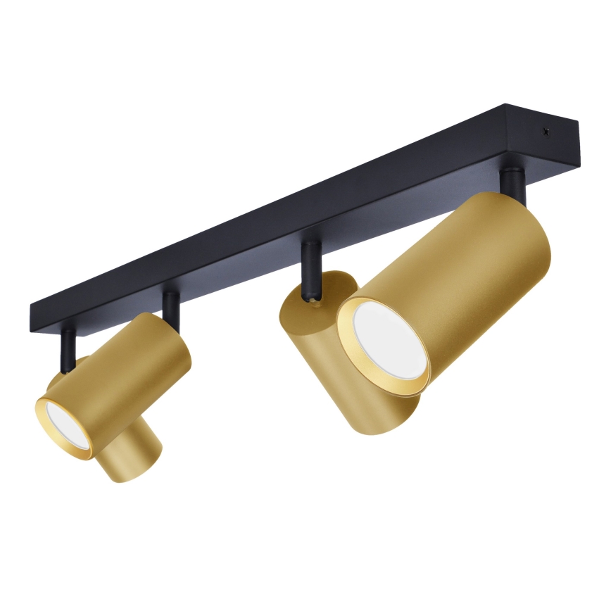 Brilagi - Spot LED RGBW reglabil SELE GOLDEN 4xGU10/6W/230V 3000K negru/auriu + telecomandă