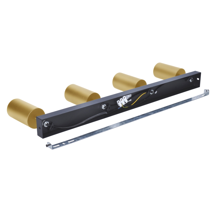 Brilagi - Spot LED RGBW reglabil SELE GOLDEN 4xGU10/6W/230V 3000K negru/auriu + telecomandă