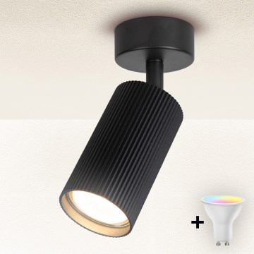 Brilagi - Spot LED RGBW reglabil SELE MODERN 1xGU10/4,8W/230V 3000K negru + telecomandă