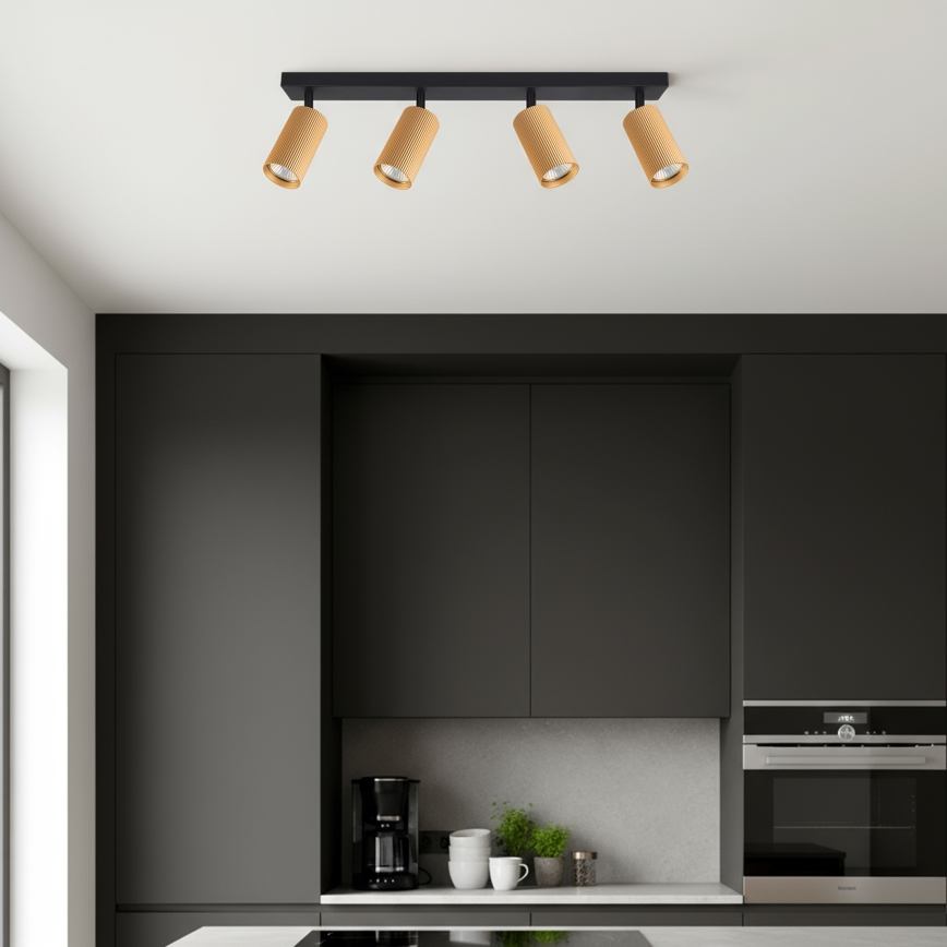 Brilagi - Spot LED RGBW cu intensitate reglabilă SELE MODERN 4xGU10/4,8W/230V 3000K auriu + telecomandă
