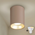 Brilagi - Spot LED RGBW reglabil TRINE 1xGU10/4,8W/230V 3000K bej/auriu + telecomandă