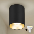 Brilagi - Spot LED RGBW TRINE reglabil, 1xGU10/4,8W/230V, 3000K, negru/auriu + telecomandă