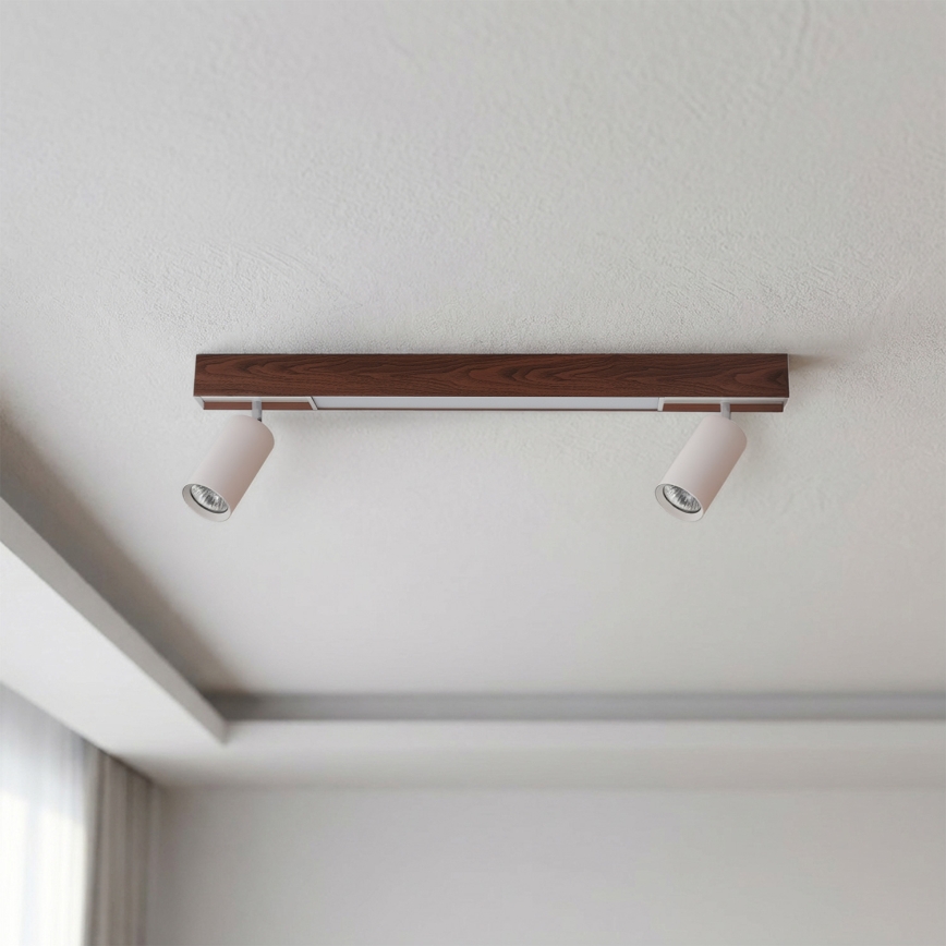 BRILAGI - Spot LED SELE 2xGU10/30W/230V + LED/15W alb/decor cireș