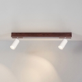BRILAGI - Spot LED SELE 2xGU10/30W/230V + LED/15W alb/decor stejar