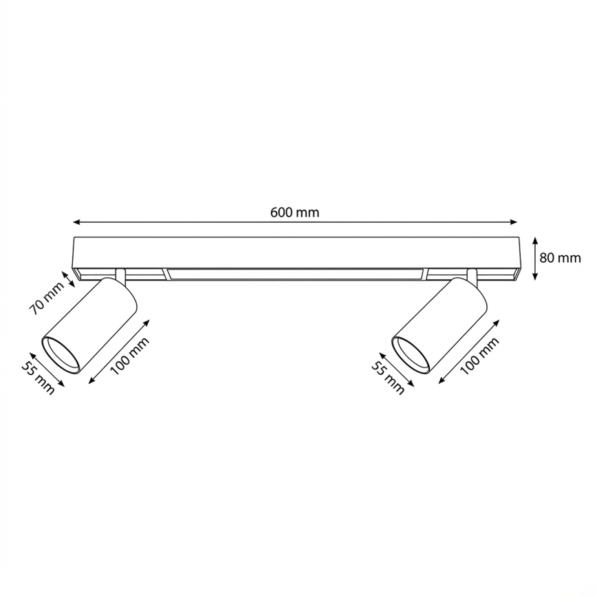 Brilagi - Spot LED SELE 2xGU10/30W/230V + LED/15W alb