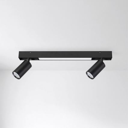 Brilagi - Spot LED SELE 2xGU10/30W/230V + LED/15W negru
