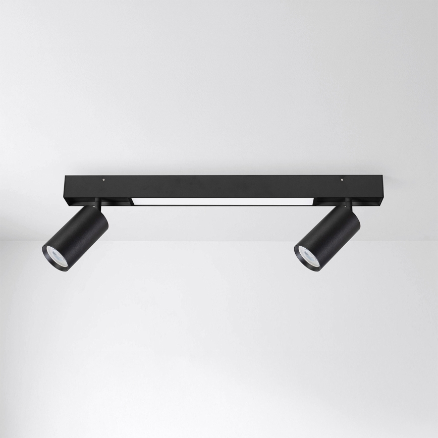 Brilagi - Spot LED SELE 2xGU10/30W/230V + LED/15W negru