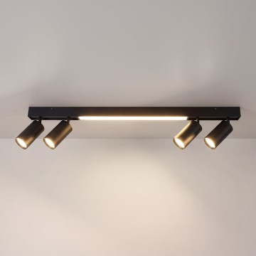 Brilagi - Spot LED SELE 4xGU10/30W/230V + LED/20W negru