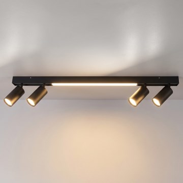 Brilagi - Spot LED SELE 4xGU10/30W/230V + LED/25W negru
