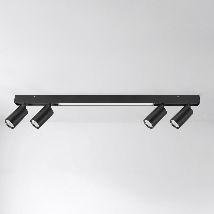 Brilagi - Spot LED SELE 4xGU10/30W/230V + LED/25W negru