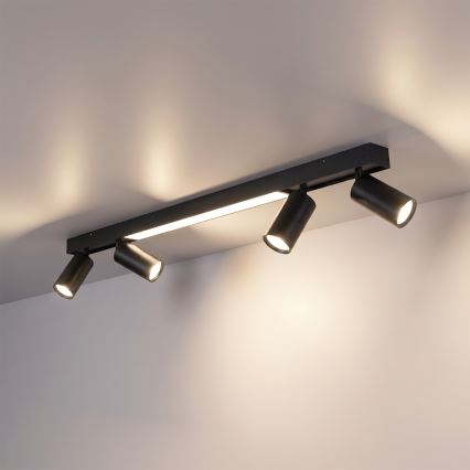 Brilagi - Spot LED SELE 4xGU10/30W/230V + LED/25W negru
