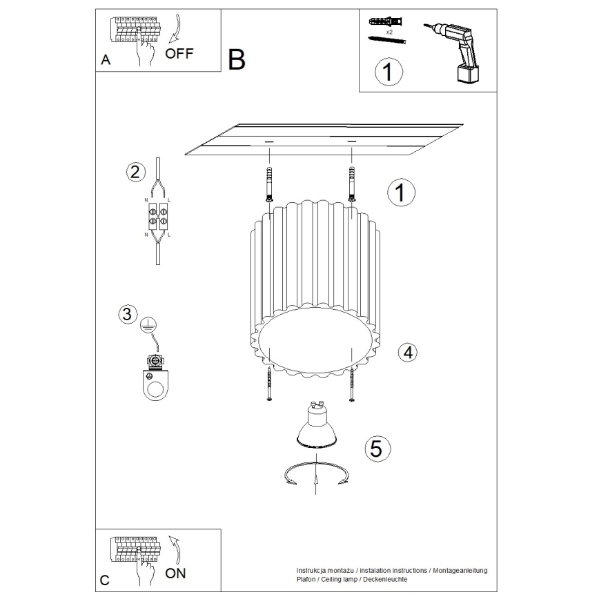 Brilagi - Spot LED SFERA 1x GU10/10W/230V Ø 10 cm negru