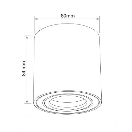BRILAGI - Spot MIA 1xGU10/30W/230V 84x80 mm argintiu