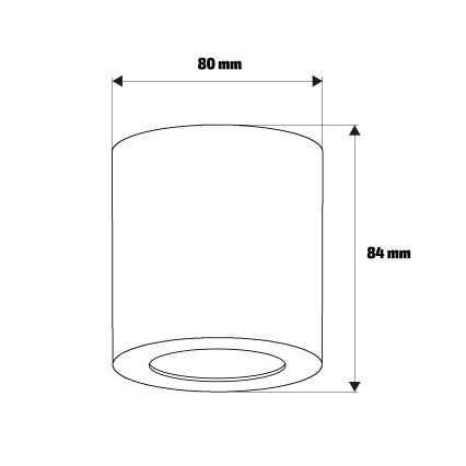 Brilagi - Spot MIA 1xGU10/30W/230V 84x80 mm argintiu IP54