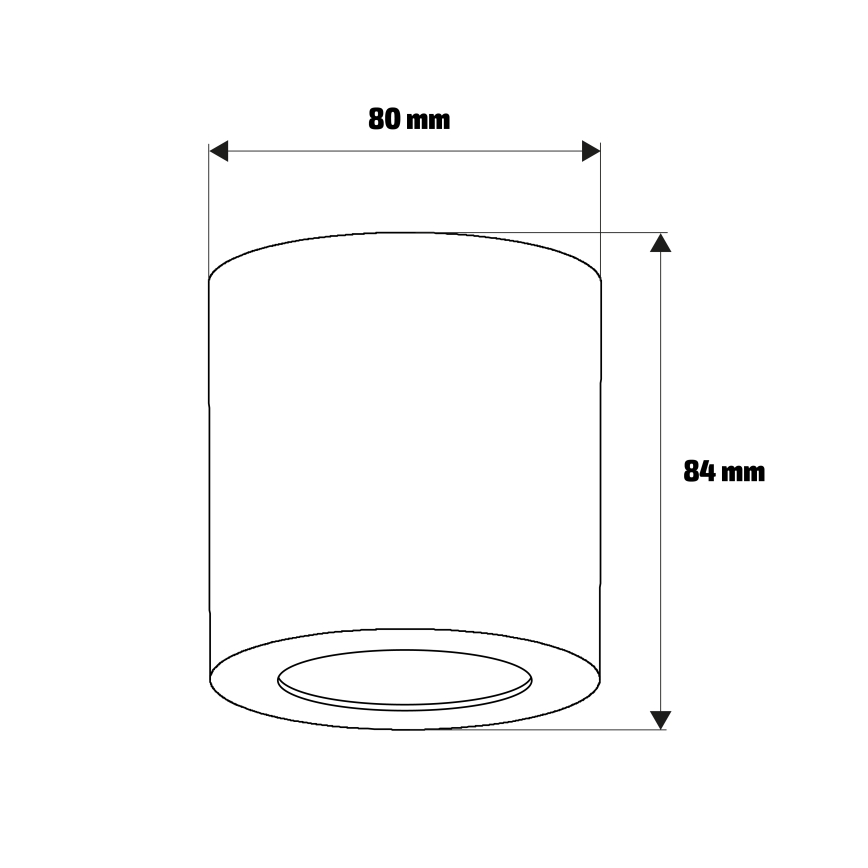 Brilagi - Spot MIA 1xGU10/30W/230V 84x80 mm argintiu IP54