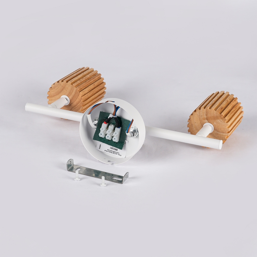Brilagi - Spot MODERN WOOD 2xGU10/8W/230V lemn/alb