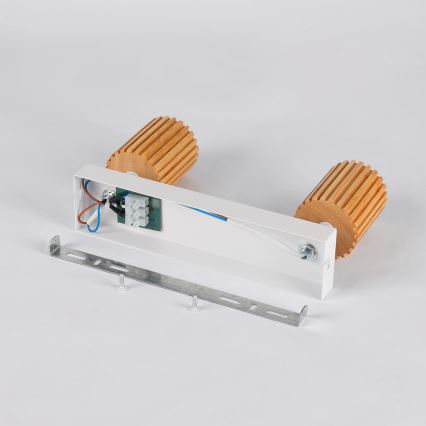 Brilagi - Spot MODERN WOOD 2xGU10/8W/230V, lemn/alb