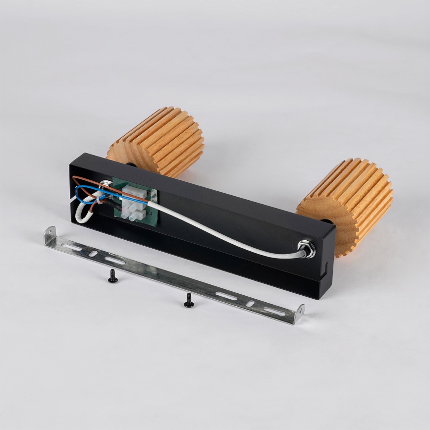 Brilagi - Spot MODERN WOOD 2xGU10/8W/230V lemn/negru