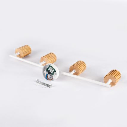 Brilagi - Spot MODERN WOOD 4xGU10/8W/230V lemn/alb