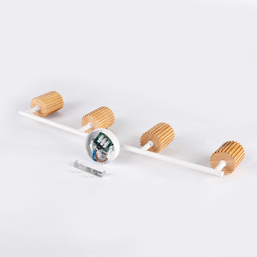 Brilagi - Spot MODERN WOOD 4xGU10/8W/230V lemn/alb