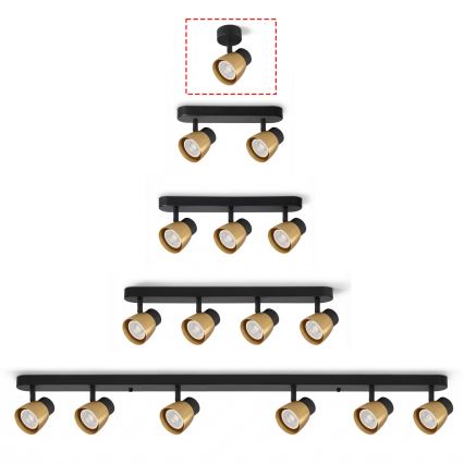 Brilagi - Spot NUGGET 1xGU10/30W/230V negru/auriu