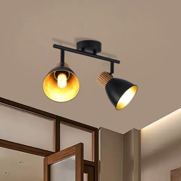 Brilagi - Spot ODENSE 2xE14/10W/230V lemn/negru