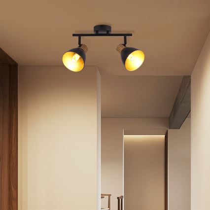 Brilagi - Spot ODENSE 2xE14/10W/230V lemn/negru