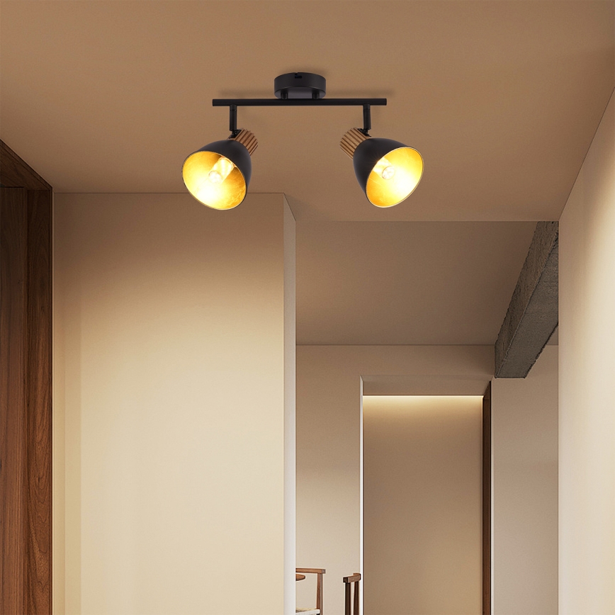 Brilagi - Spot ODENSE 2xE14/10W/230V lemn/negru