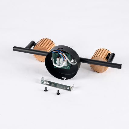 Brilagi - Spot ODENSE 2xE14/10W/230V lemn/negru