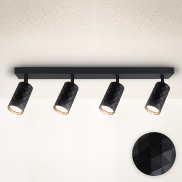 Brilagi - Spot orientabil SELE DIAMANT 4xGU10/30W/230V negru