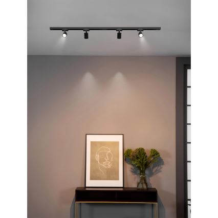 Brilagi - Spot pe șină HUSKY 4xGU10/10W/230V, negru