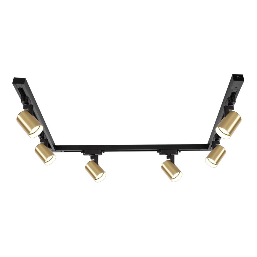 Brilagi - Spot pe șină HUSKY, 6 x GU10, 10 W, 230 V, negru/auriu