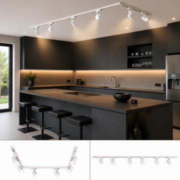 BRILAGI - Spot pe șină HUSKY 6xGU10/10W/230V 225 cm alb