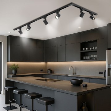 Brilagi - Spot pe șină HUSKY 6xGU10/10W/230V, negru