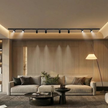 Brilagi - Spot pe șină HUSKY, 8x GU10, 10W, 230V, negru