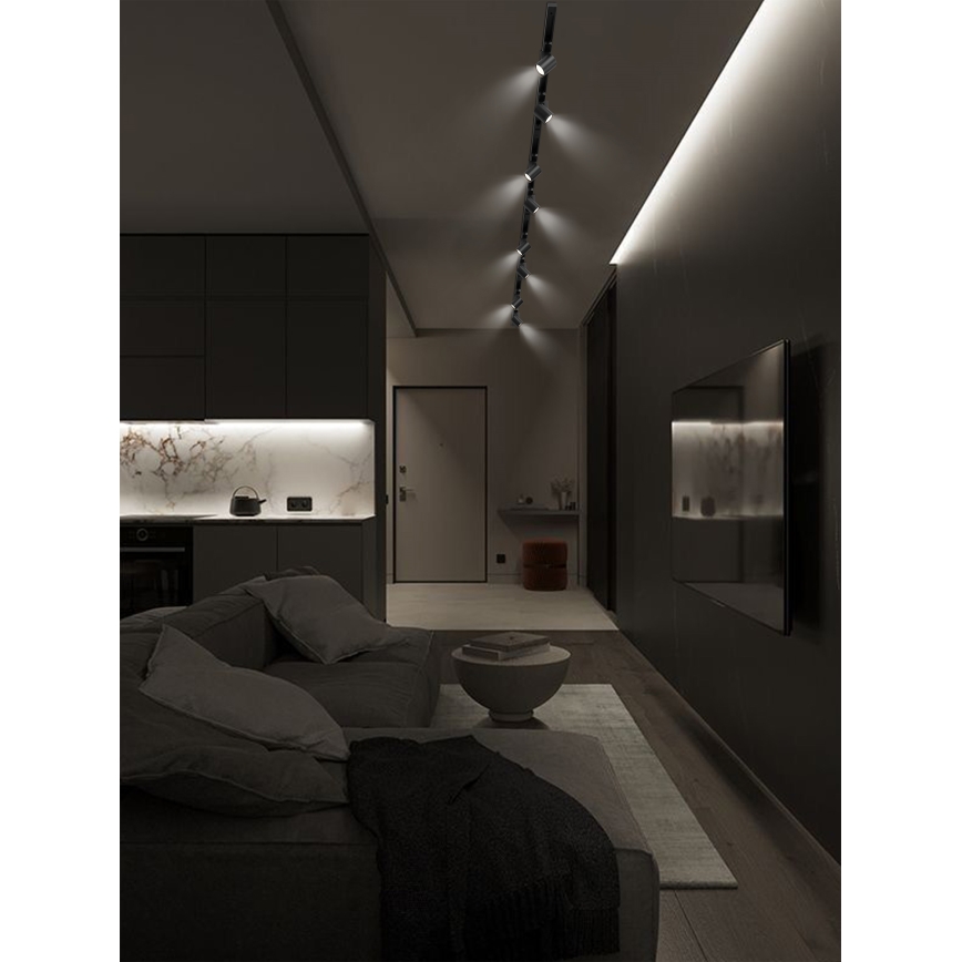 Brilagi - Spot pe șină HUSKY 8xGU10/10W/230V negru