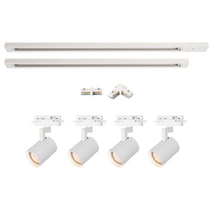 Brilagi - Spot pentru șină HUSKY, 4 x GU10, 10 W, 230 V, alb
