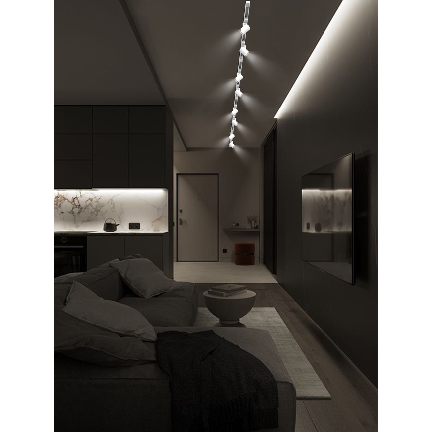 Brilagi - Spot pentru șină HUSKY 8xGU10/10W/230V, alb