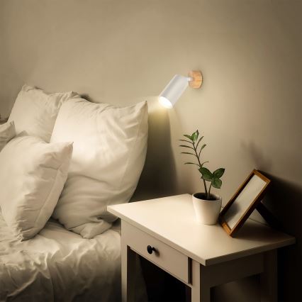 Brilagi - Spot SELE 1xGU10/30W/230V alb/decor stejar