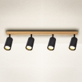 Brilagi - Spot SELE 4xGU10/30W/230V negru/decor stejar