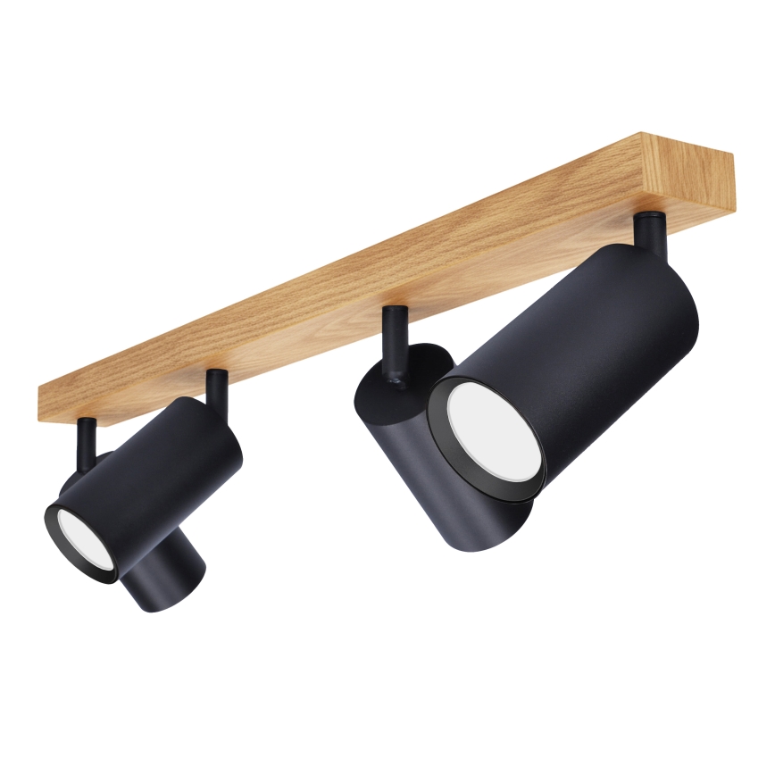 Brilagi - Spot SELE 4xGU10/30W/230V negru/decor stejar