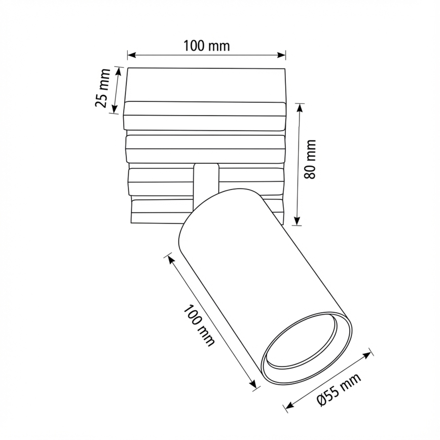 Brilagi - Spot SELE WOOD, 1x GU10, 30W, 230V, alb/lemn