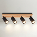 Brilagi - Spot SELE WOOD, 4x GU10, 30W, 230V, negru/lemn
