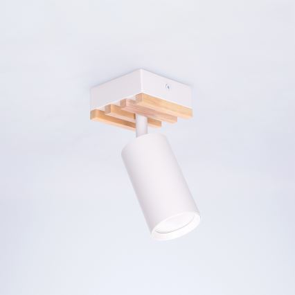 Brilagi - Spot SELE WOOD ACOUSTIC, 1x GU10, 30W, 230V, alb/lemn