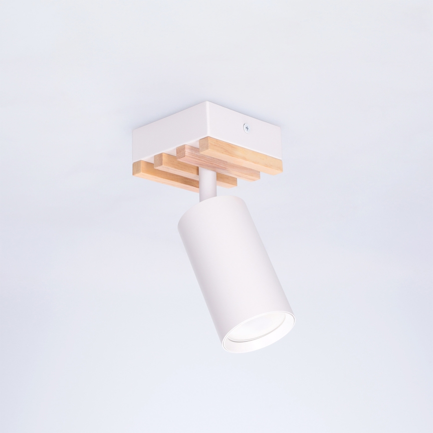 Brilagi - Spot SELE WOOD ACOUSTIC, 1x GU10, 30W, 230V, alb/lemn
