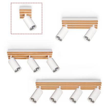 Brilagi - Spot SELE WOOD ACOUSTIC, 1x GU10, 30W, 230V, alb/lemn