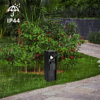Brilagi - Stâlp exterior de prize PILLAR, 2 prize SCHUKO, 230 V, IP44, negru